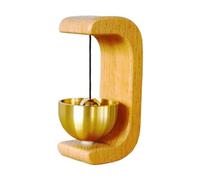 NonMiFyR Campana para Puerta de Tienda, Campana Colgante de Cobre Decorativa de 3,5 X 2,5 X 7,5 Cm para Entrada de Nevera, Amarillo