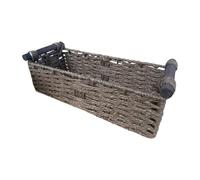 NonMiFyR Cesta de Almacenamiento, Cesta de Cuerda de Papel con Asa, Organizador de Armario, Cesta de Papel Higiénico para Chocolate, Artículos Varios, Café Y C, MarrÓn, Individual