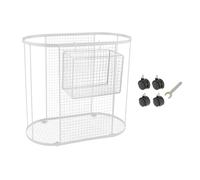 NonMiFyR Cesta de Almacenamiento con Ruedas, Ideal para Guardar Mancuernas, Pesas Rusas Y Bandas de Resistencia en Tu Gimnasio en Casa, Blanco