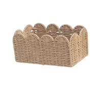 NonMiFyR Cesta de Almacenamiento Tejida a Mano con Cuerda de Papel, Organizador Práctico para Artículos Diversos del Dormitorio Y del Hogar, Ideal para Frutas, 21x13x11cm