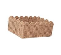 NonMiFyR Cesta de Almacenamiento Tejida a Mano con Cuerda de Papel, Organizador Práctico para Artículos Diversos del Dormitorio Y del Hogar, Ideal para Frutas, 36x27x15cm