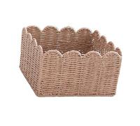 NonMiFyR Cesta de Almacenamiento Tejida a Mano con Cuerda de Papel, Organizador Práctico para Artículos Diversos del Dormitorio Y del Hogar, Ideal para Frutas, 24x24x14cm