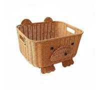 NonMiFyR Cesta de Almacenamiento Tejida Decorativa Organizador Portátil de Escritorio en Diseño Perrito Material Ratán PP Resistente y Seguro Transpirable para, Grande