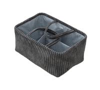 NonMiFyR Cesta de Almacenamiento Tejida, Versátil, de Gran Capacidad Y Portátil, con Asas, Ideal para Organizar Libros, Ropa Y Objetos Pequeños, Gris, Individual