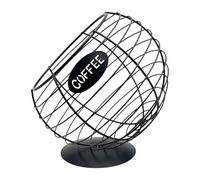 NonMiFyR Coffee Pod Holder Canasta Organizadora de Cápsulas de Café con Diseño Moderno Hecha de Hierro Resistente Adecuada para Hogar Cocina Cafetería Hotel, Negro 20cmx20cm, tal como se describe