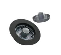 NonMiFyR Colador de Desagüe para Fregadero de Cocina, Tapón de Fregadero, Repuesto, Portátil, Eficaz contra El óxido, Cesta de Filtración para Fregadero, Negro, Individual