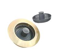 NonMiFyR Colador de Desagüe para Fregadero de Cocina, Tapón de Fregadero, Repuesto, Portátil, Eficaz contra El óxido, Cesta de Filtración para Fregadero, Dorado, Individual