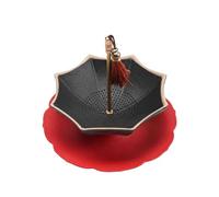 NonMiFyR de Cerámica Decorativo Colador Accesorio Filtro Funcional para Té Suelto con Cuerpo Pulido Adecuado para Relajantes y de, Juego De Filtro De Té Paraguas Giratorio Paraguas Negro, Base Roja