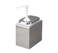 NonMiFyR Dispensador de Botella de Bomba Estación de Cocina Herramienta con Material de PP y Acero Inoxidable Adecuado para, 2.5 L con Caja Exterior, Individual