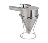 NonMiFyR Embudo Dosificador de Acero Inoxidable para Pasteles Crepes Muffins con Soporte Diseño Antigoteo Fácil de Limpiar Adecuado para Cocina Repostería y, Boca 16 Mm