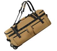 NonMiFyR Equipaje Plegable Mochila Multifunción de Ruedas Bolsa de Viaje Grande Maleta Transformable Hecha Oxford Resistente y Adecuada para Mudanzas Viajes de, Marrón Lobo