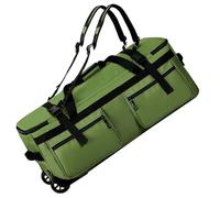 NonMiFyR Equipaje Plegable Mochila Multifunción de Ruedas Bolsa de Viaje Grande Maleta Transformable Hecha Oxford Resistente y Adecuada para Mudanzas Viajes de, Verde Militar