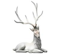 NonMiFyR Escultura de Ciervo Decorativa de Resina Figura de Moderno Adorno de Animal Nórdico para Mesa de Escritorio y Gabinete Adecuada para Sala de