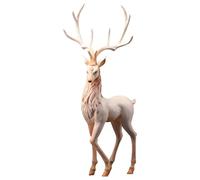 NonMiFyR Escultura de Ciervo en Resina Fina Adorno de Nórdico Estatua Decorativa de Animal Moderno para Estantes y Escritorios Adecuada para Dormitorio