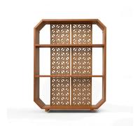 NonMiFyR Estante de Pared Estante Flotante Repisa Colgante Organizador Decorativo para Cerámica y Figuras con Fondo Adecuado para Sala de Estar Rincón de, Mediano 39.5cm X 51.5cm X 10cm