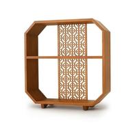 NonMiFyR Estante de Pared Estante Flotante Repisa Colgante Organizador Decorativo para Cerámica y Figuras con Fondo Adecuado para Sala de Estar Rincón de, Pequeño 30cm X 31.5cm X 10cm