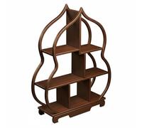 NonMiFyR Estantería de Exhibición para Mesa con Estructura Robusta de Madera Maciza Múltiples Niveles para Organizar, 29.5cm X 6.7cm X 43.5cm, Calabaza Grande