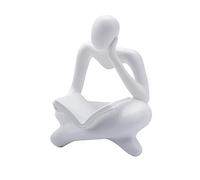 NonMiFyR Estatua de Abstracto, Escultura de, Figura Humana, Elegante Arte Artesanal, Figuras de Resina Modernas para Encimera, Hotel, Estante, Blanco, Individual