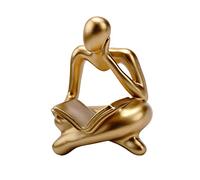 NonMiFyR Estatua de Abstracto, Escultura de, Figura Humana, Elegante Arte Artesanal, Figuras de Resina Modernas para Encimera, Hotel, Estante, Dorado, Individual