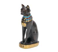 NonMiFyR Estatua de Gato Bastet, Figura, Escultura, Adorno Artesanal de Resina, Animal, Adecuado para Regalo, Actividades de Inauguración de Casa, Brown 13.2cm H, Individual