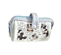 NonMiFyR Estuche para con Diseño de Perro, Bolsa de Papelería de Gran Capacidad con Diseño de Dibujos Animados, Porta de Lona, estuche para, Cachorro de Border Collie