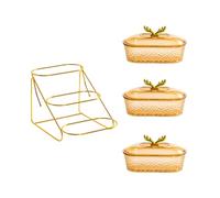 NonMiFyR Frutero de Varios Niveles Bandeja Central para Frutas Soporte para Servir Alimentos Y Organizador de Verduras Material PP Extraíble Adecuado para, Style D 3 Grids, Individual