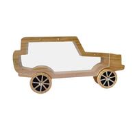 NonMiFyR Hucha de Madera Creativa con Forma de Coche, Multiusos, Visible, Educativa para Niños, Transparente, para Ahorrar Dinero, Creativa para Adultos, Sin Pintar