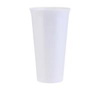 NonMiFyR Jarrón Minimalista Jarrón Artístico para Flores Centro de Mesa Contemporáneo Elegante Soporte para Plantas Superficie Lisa Base Engrosada Adecuado Par, Blanco, Individual