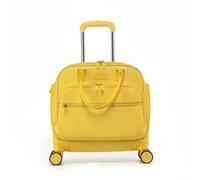 NonMiFyR Maleta de con Ruedas Trolley Equipaje Rígido Bolsa Viaje Tela Oxford Impermeable Manija Ajustable Adecuado para Viajes Cortos Negocios Estudiantes, Amarillo, Amarillo