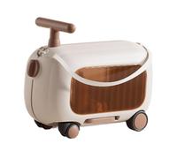 NonMiFyR Maleta de Viaje con Ruedas, compacta, Ligera, para niños y niñas, MarrÓn
