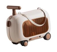 NonMiFyR Maleta Infantil con Ruedas, Resistente y portátil, se Puede Llevar a Mano o Arrastrar. Ideal para cochecitos de bebé, MarrÓn