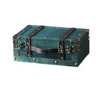 NonMiFyR Maleta Vintage Decorativa, baúl para Fotos, decoración del hogar, baúl de Madera Resistente Retro, baúles para Bodas, Fiestas y niñas, Verde