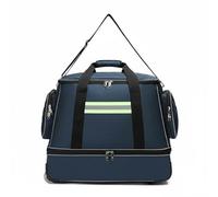 NonMiFyR Maletín de Respuesta de Emergencia Carro de Incendios Bolsa con Ruedas Maleta Rodante Trolley con Compartimentos Interior Estructurado Bolsillos, Array, Azul Marino