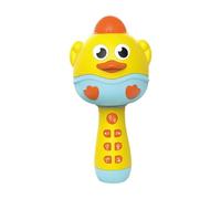 NonMiFyR Micrófono de para niños, Juguete de Dibujos Animados, pequeño micrófono Compacto, Juguete Musical para niños pequeños, Ideal para Picnic, Amarillo