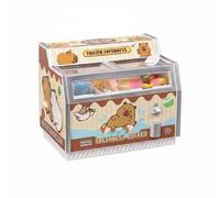 NonMiFyR Miniatura Vitrina Armario Frigorífico, Congelador Horizontal De Capybara con 30 Juguetes De Comida, Cubitos De Hielo Y Pala De Hielo Versión con Luz