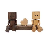 NonMiFyR Muñeco de Madera Pareja Creativa Decoración Balanceo Piernas para Salpicadero Figura Decorativa Adecuado para Regalo Decoración del Hogar Escritorio, con Fragancia