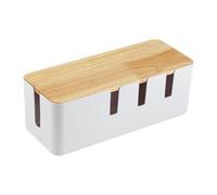NonMiFyR Organizador de Cables de Gran Capacidad con Tapa, Estuche de Gestión de Cables Decorativo para Dormitorio, Escritorio Y Hogar, Corto