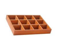 NonMiFyR Organizador de Cajones de Madera con 12 Secciones, 33,5 X 24 X 4,5 Cm, para Material de Manualidades Y Artículos de Arte. Bandeja Expositora, MarrÓn