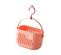NonMiFyR Organizador de Ducha Cesta de Almacenamiento Colgante Baño Portátil PP con Gancho para Organización de Sundries Y Frutas 21.5cmx12.6cmx13.8cm Adecuado, Rosa, Individual