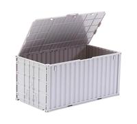 NonMiFyR Organizador de Escritorio en Miniatura Tipo Contenedor de Carga, Estuche de Almacenamiento Multiusos Creativo para Adornos, Caja de Almacenamiento con, Gris