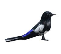 NonMiFyR Pájaros Artificiales con Plumas para Decorar El de Navidad, Regalos Artesanales para Adornos de Boda Y Fiestas, tal como se describe, Urraca
