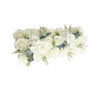 NonMiFyR Panel de Flores Artificiales Muro Floral Panel de Rosas Fondo de Pared Decoración de Pared con Flores Arreglo Floral Hecho a Mano Seda y Plástico