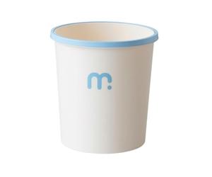 NonMiFyR Papelera Cilíndrica 20 Litros Versátil Cubo con Presión bajo bajo Papelera Compacta Plástico para Baño,