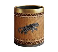NonMiFyR Papelera de 10 Litros, Contenedor Doméstico Elegante, Cubo de Basura para Exteriores, Interiores, Armarios, Oficinas, Casas de Baños, Oro Leopardo, tal como se describe
