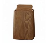 NonMiFyR Papelera de Madera Cubo Decorativo Cesta de Basura Cuadrada Recipiente Funcional Doble Capa con Gran Capacidad Adecuada para Estudio Dormitorio Sala, Nuez, M A
