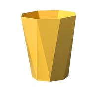 NonMiFyR Papelera Pequeña, Papelera Redonda Simple Sin Tapa, Contenedor de Basura, Papelera para Dormitorio, Hotel, Baño, Dormitorio, Amarillo, Individual