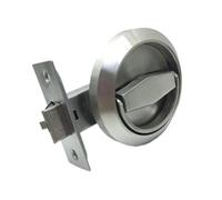 NonMiFyR Perillas Redondas con Anillos para, Exterior, Base Engrosada, Pomo de Puerta Empotrado para Armario O Pasillo, Bloqueo de un solo lado