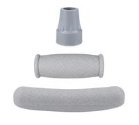 NonMiFyR Piezas Accesorios para Muleta con Almohadilla para Axila y Empuñadura Goma con Tapa para Extremo Bastón para Caminar y Rehabilitación Acuado para Mayores