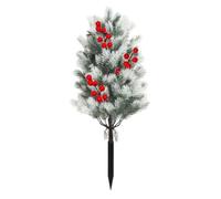 NonMiFyR Pino Navideño Artificial sin Mannimiento con Estaca Que Ahorra Espacio Pino Artificial con Follaje para Jardín, Estilo D