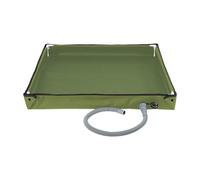 NonMiFyR Plato de Ducha Portátil, Base de Ducha Plegable, Accesorios de Suelo Resistentes, Base para Toldo de Tienda de Campaña de Playa con Tubo de Drenaje, Verde